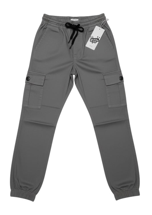 Gray Kids Cargo Pant