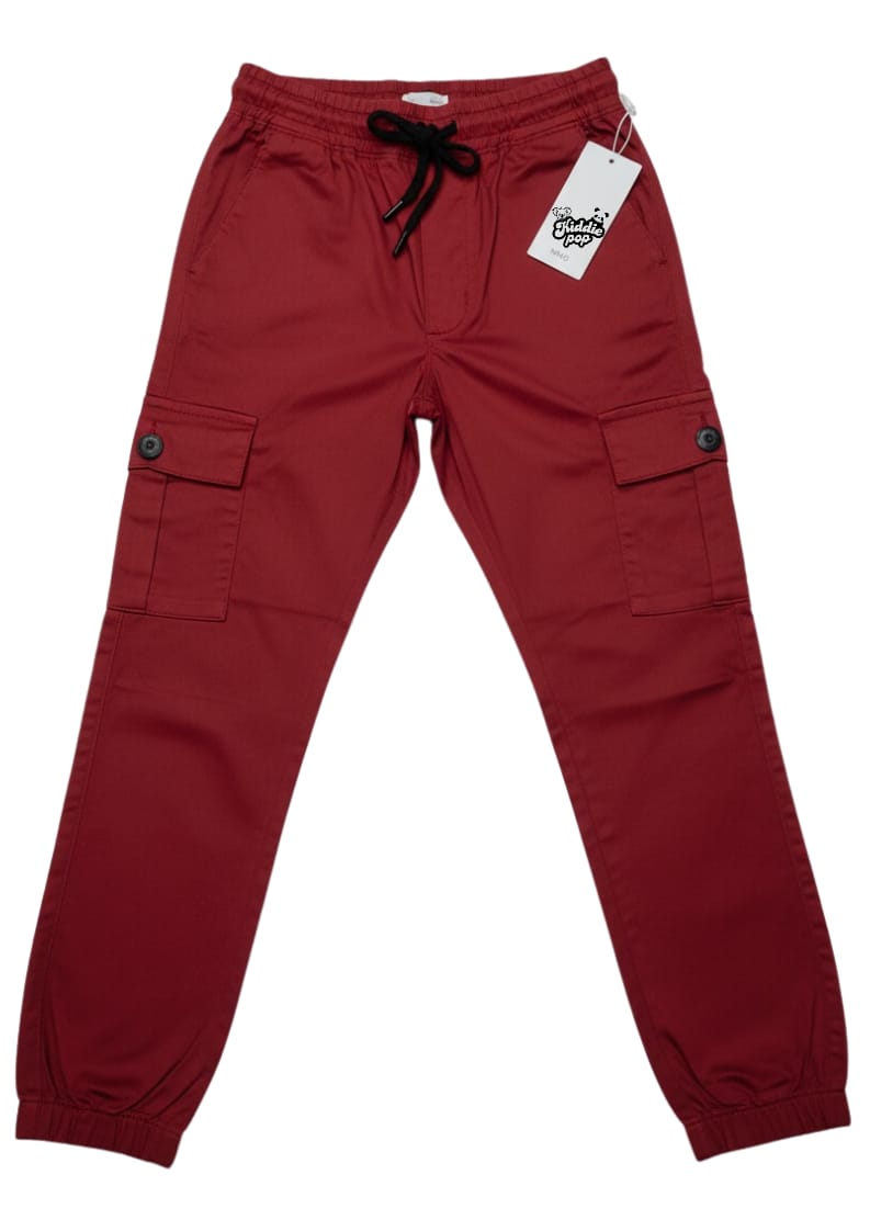 Maroon Kids Cargo Pant