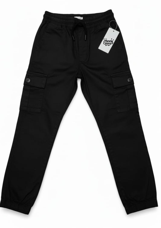 Black Kids Cargo Pants